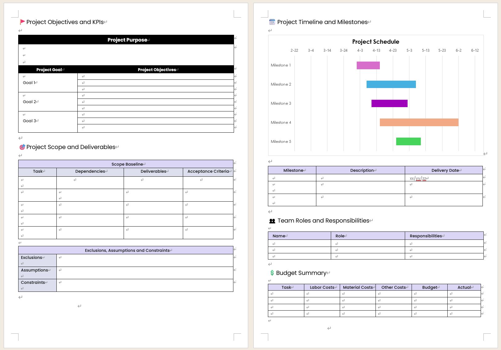 implementation plan template preview