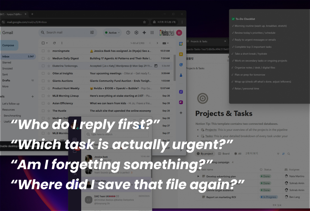 pain points of having to juggle multiple projects