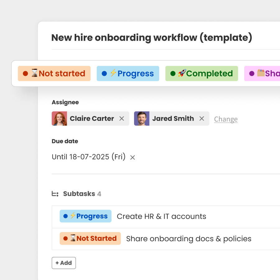 Morningmate task post for hr workflow
