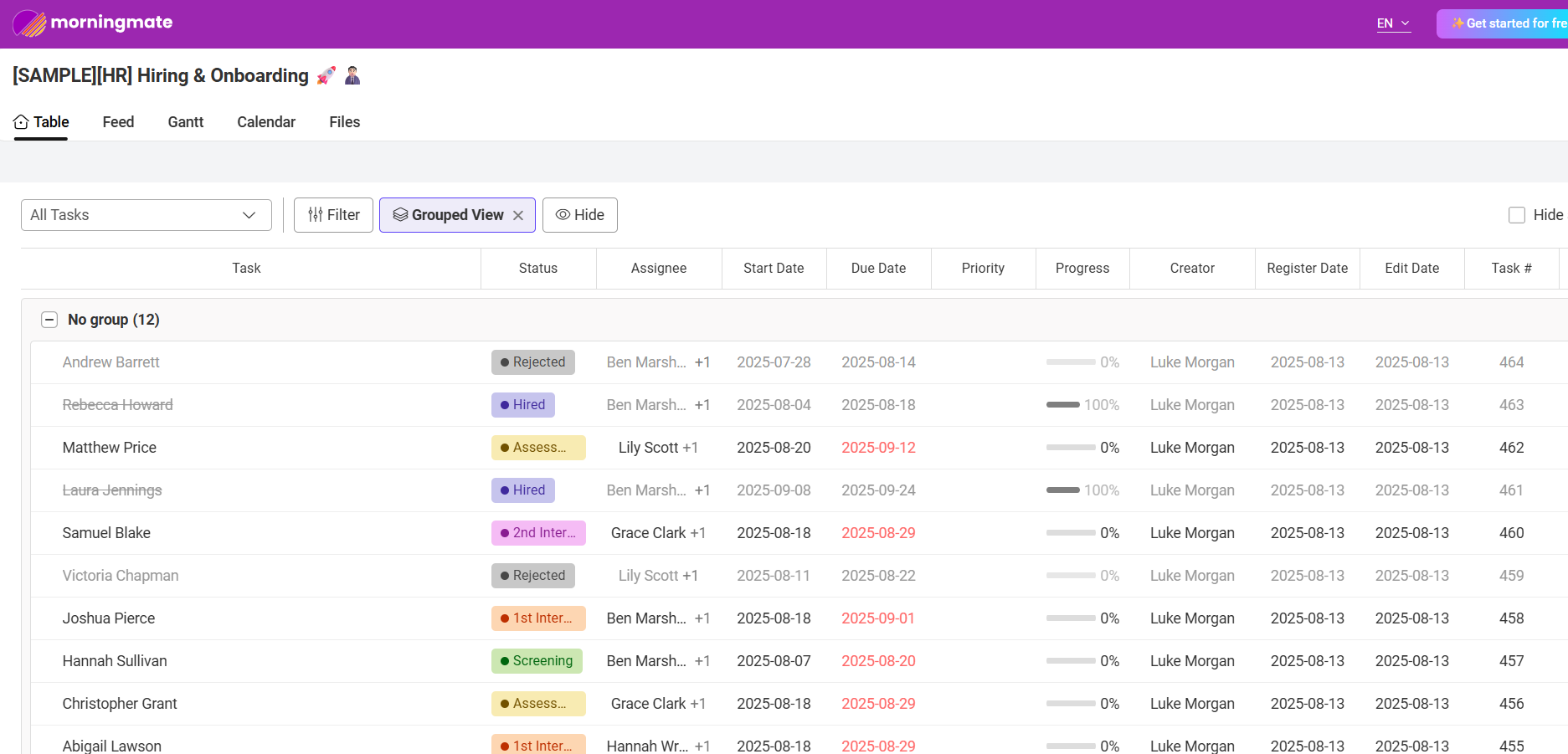 morningmate for hiring and onboarding
